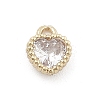 Brass Micro Pave Cubic Zirconia Pendants KK-M306-05G-02-1