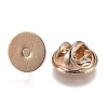 Brass Butterfly Clutches Pin Backs KK-Z003-01M-3