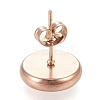 Ion Plating(IP) 304 Stainless Steel Stud Earring Settings STAS-K202-05D-RG-3