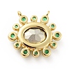 Brass Cubic Zirconia Pendants KK-G419-04G-4