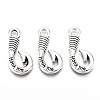 Tibetan Style Alloy Hook Clasps TIBE-S323-060AS-RS-1