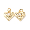 Brass Micro Pave Cubic Zirconia Pendants KK-D019-04G-1