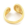 Brass Micro Pave Clear Cubic Zirconia Open Cuff Ring for Women LS-RJEW-M173-02A-G-3