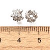 925 Sterling Silver Micro Pave Clear Cubic Zirconia Beads STER-B006-14P-2