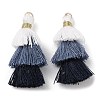 Polycotton Tassel Pendant Decorations GLAA-K060-07KCG-04-1