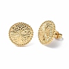 Ion Plating(IP) 304 Stainless Steel Flower Stud Earrings for Women EJEW-F300-15G-1