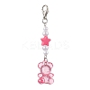 Transparent Acrylic Bear Star Pendant Decoraton X1-HJEW-JM02025-3