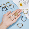 8Pcs 4 Colors Alloy D-Ring Anchor Shackle Clasps FIND-DC0005-59-3