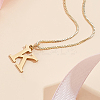 1pc 304 Stainless Steel Letter Pendant Necklaces NJEW-LP0001-38K-G-3