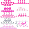 80Pcs 8 Styles Plastic Doll Clothes Hangers DIY-GA0008-48-1