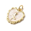 Brass Enamel Pendants KK-A268-15G-01-2