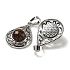 Natural Mahogany Obsidian Pendants G-Q158-05P-29-2
