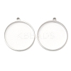 Non-Tarnish 304 Stainless Steel Open Back Bezel Flat Round Pendants STAS-Z040-04A-P-1