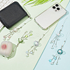 Glass Flower Pendant Decoration HJEW-AB00462-4