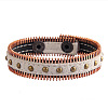 Alloy PU Leather Cord Studded Bracelets FS-WG408C4-05-1