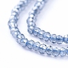 Electroplate Glass Beads Strands X-EGLA-F149-PL-01-3