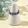 5 Colors Glass Finger Rings RJEW-MZ00035-2