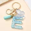 Resin & Acrylic & Faux Suede Tassel Keychain X1-KEYC-YW00117-05-1