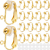 36Pcs Brass Clip-on Earring Findings KK-SP0001-08G-1