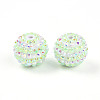 Stripe Pattern Resin AB Rhinestone Round Beads RESI-S313-18x20-14-1