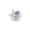 925 Sterling Silver Micro Pave Cubic Zirconia Pendants STER-Q002-02D-2