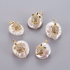 Natural Cultured Freshwater Pearl Pendants PEAR-J004-30G-1