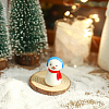 Christmas Theme Mini Glass Snowman Ornaments XMAS-PW0002-05A-04-1