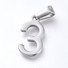 Non-Tarnish 304 Stainless Steel Pendants STAS-L210-05G-P-1