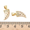 Brass Micro Pave Colorful Cubic Zirconia Enamel Pendants KK-G536-26G-3