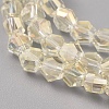 Electroplate Glass Beads Strands EGLA-L018-C-FR02-2