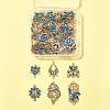 36Pcs 6 Styles Alloy Enamel Connector Charms FIND-FS0004-46C-6