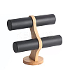 PU Leather 2 T Bar Bracelet Display Stands LS-PW-WG21032-10-1