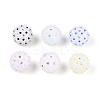 Handmade Polymer Clay Rhinestone with Resin Daisy Flower CLAY-T022-02A-3