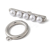 Brass with ABS Imitation Pearl Toggle Clasps KK-N254-89P-3