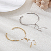 2Pcs 2 Colors Brass Chain Bracelet Making KK-LP0001-99-1