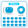 800Pcs Plastic Pearlized Beads KY-SP0001-53E-2