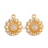 Brass Micro Pave Cubic Zirconia Charms KK-F910-20G-1