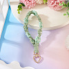 Cotton Braided Flower Pendant Decorations AJEW-TAC0030-032G-02-4