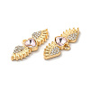 Rack Plating Alloy Rhinestone Charms PALLOY-O106-03G-01-2