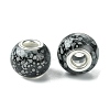 Two Tone Glass European Beads GPDL-K003-01C-2