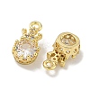 Brass Micro Pave Cubic Zirconia Charms KK-L075-014G-2