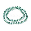 Electroplate Transparent Glass Beads Strands X-EGLA-H101-03D-2