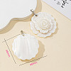 3D Natural White Shell Pendants BSHE-H001-04P-1