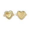 Brass Micro Pave Clear Cubic Zirconia Connector Charms KK-E068-VB342-1