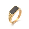 316L Stainless Steel Natural Gemstone Finger Rings for Women RJEW-U054-02C-02G-4