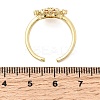 Brass Micro Pave Cubic Zirconia Cuff Open Rings for Women RJEW-B160-09G-5