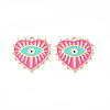 Rack Plating Alloy Enamel Pendants ENAM-K067-05B-1