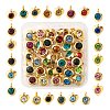 36Pcs 12 Colors 304 Stainless Steel Rhinestone Charms STAS-LS0001-29G-2
