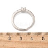 S925 Sterling Silver Adjustable Letter Rings for Women RJEW-M068-01P-X-3