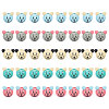 40Pcs 5 Colors Wood European Beads WOOD-GL0001-14-1